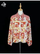 Miss Point Apple Double Lily Mushroom Print Blouse(Reservation/3 Colours/Full Payment Without Shipping)